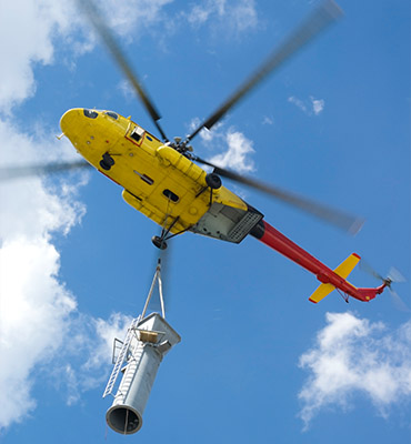 Chicago Helicopter Cell Tower Lift